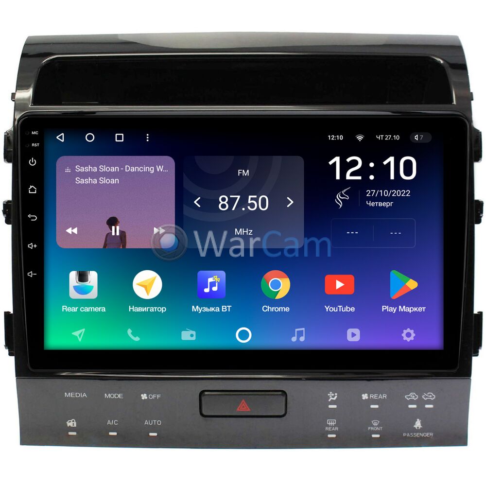 Штатное головное устройство Toyota LC 200 2010-2012 для авто с NAVI (Тип3) Teyes SPRO PLUS 10 дюймов 6/128 RM-10-1203 на Android 10 (4G-SIM, DSP, IPS)