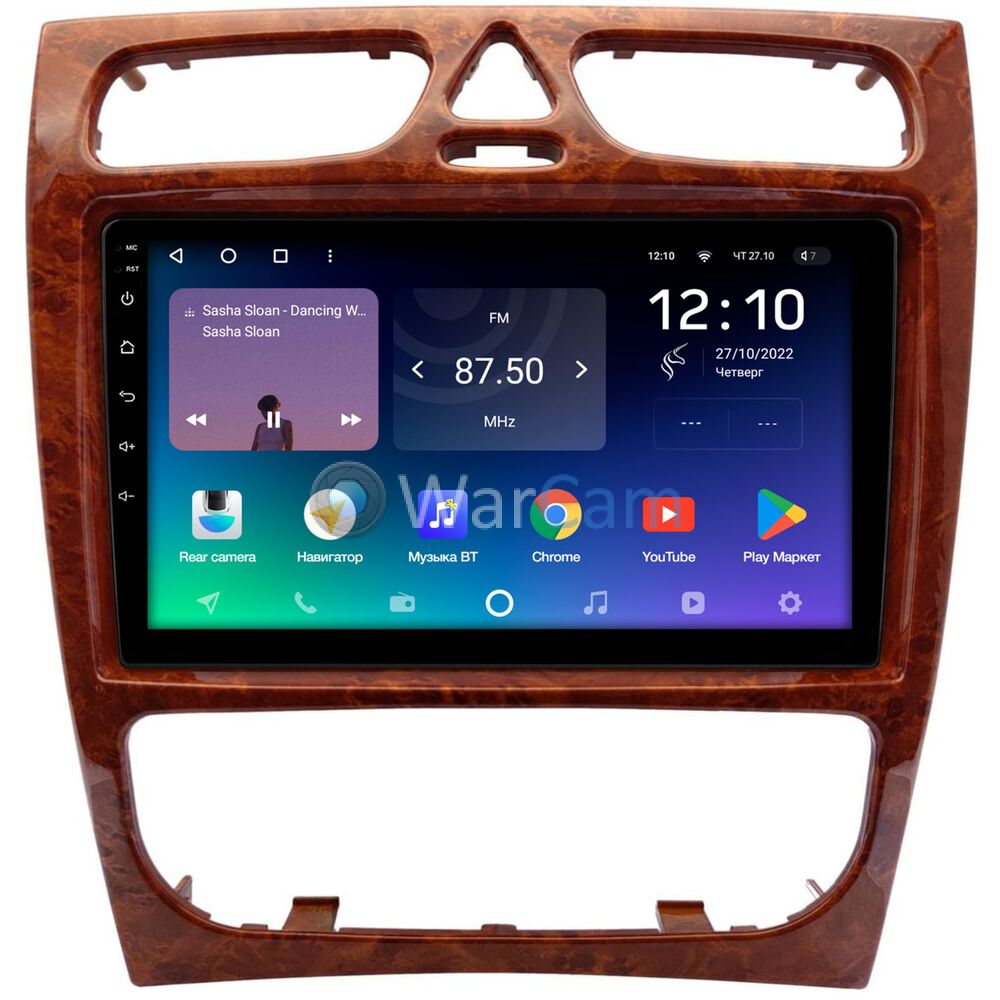 Штатное головное устройство Teyes SPRO PLUS 9 дюймов 4/64 RM-9-1441 для Mercedes C-klasse (W203), CLK-klasse (W209), G-klasse (W463) (2000-2006) (дерево) на Android 10 (4G-SIM, DSP, IPS)