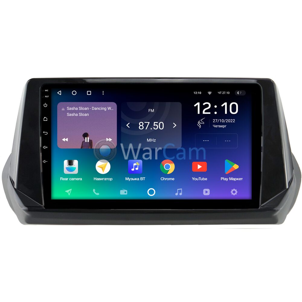 Штатное головное устройство Teyes SPRO PLUS 9 дюймов 6/128 RM-9-1214 для Peugeot 2008 (2019-2022) на Android 10 (4G-SIM, DSP, IPS)