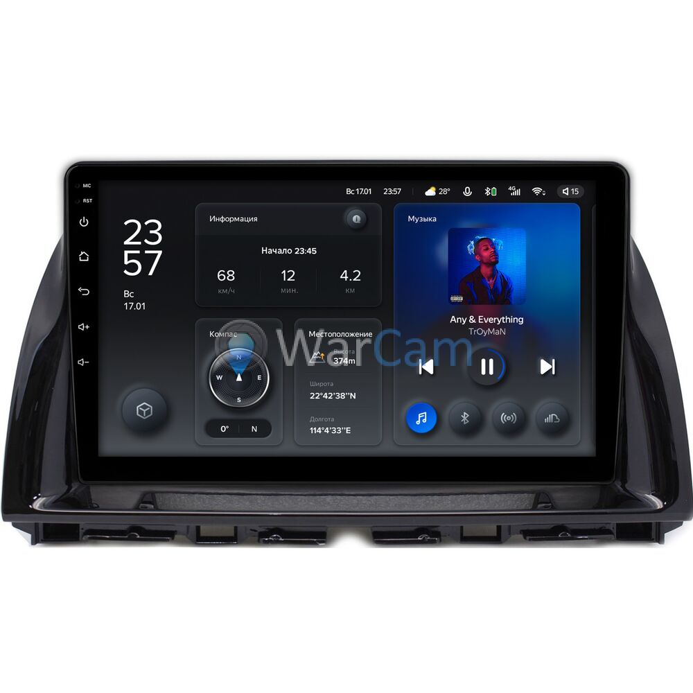 Штатное головное устройство Teyes X1 WIFI 10 дюймов 2/32 RM-10-194 для Mazda 6 (GJ), CX-5 (2011-2017) на Android 8.1 (DSP, IPS, AHD)