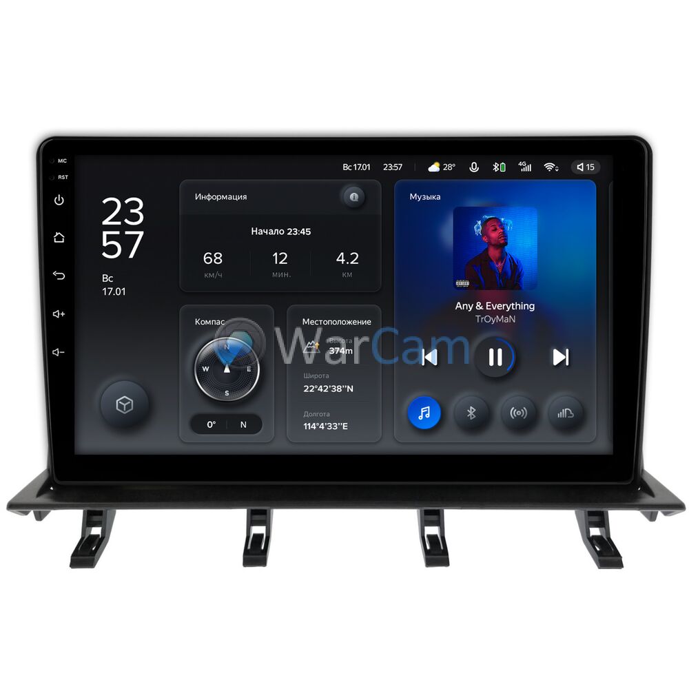 Штатное головное устройство Teyes X1 WIFI 10 дюймов 2/32 RM-10-3353 для Mazda 2 (DY), Demio 2 (DY) (2003-2007) (взамен верхнего бардачка) на Android 8.1 (DSP, IPS, AHD)