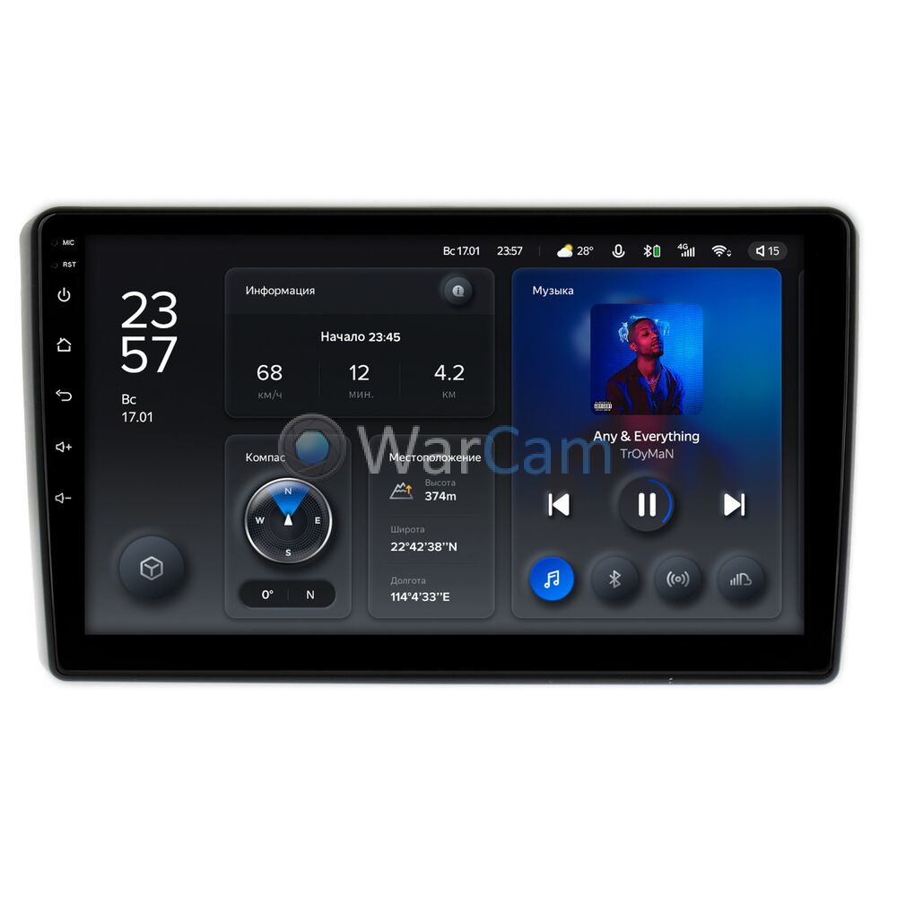 Штатное головное устройство Teyes X1 WIFI 10 дюймов 2/32 RM-10-1207 для Mitsubishi Outlander I 2002-2008 на Android 8.1 (DSP, IPS, AHD)