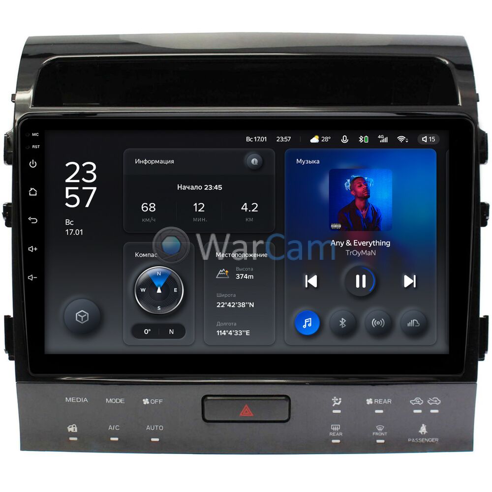 Штатное головное устройство Toyota LC 200 2010-2012 для авто с NAVI (Тип3) Teyes X1 WIFI 10 дюймов 2/32 RM-10-1203 на Android 8.1 (DSP, IPS, AHD)