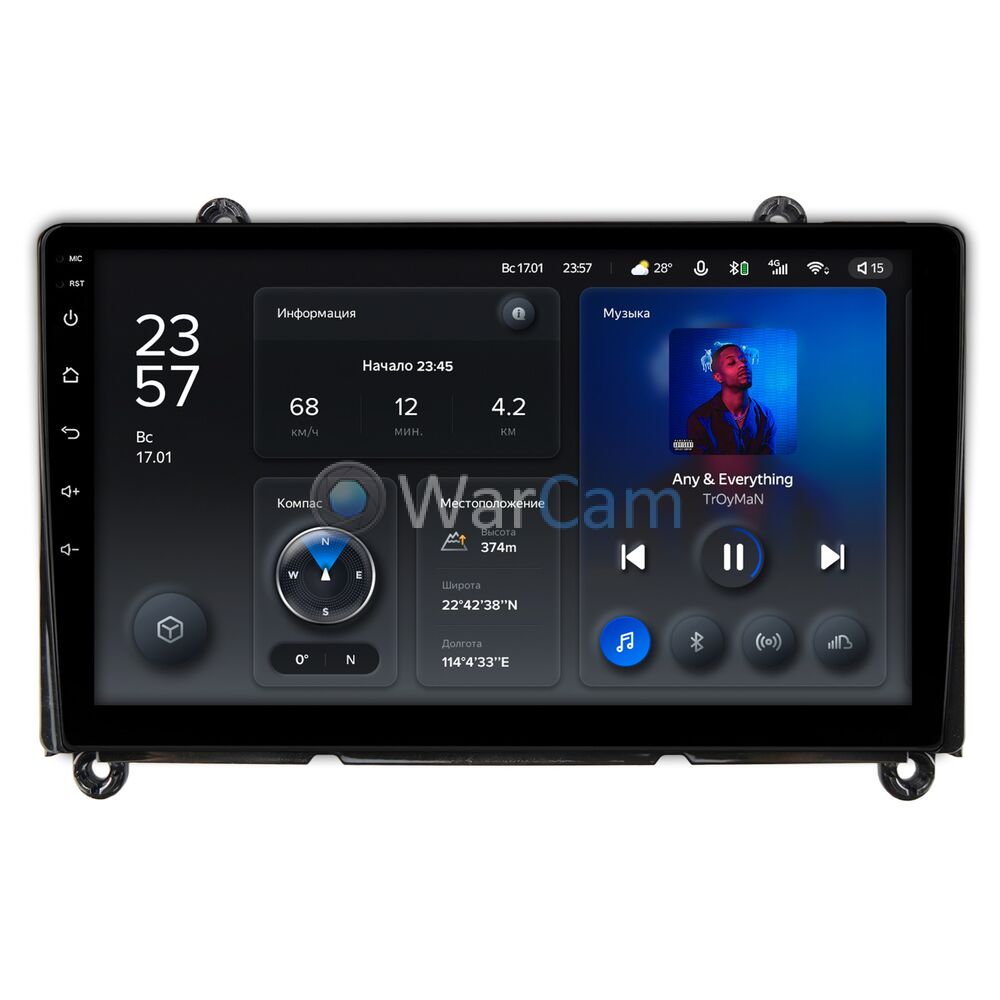 Штатное головное устройство Teyes X1 WIFI 9 дюймов 2/32 RM-9-260 для Toyota HiAce (H300) (2019-2022) на Android 8.1 (DSP, IPS, AHD)