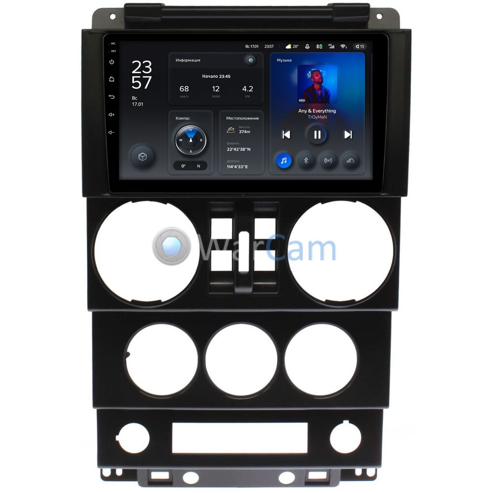 Штатное головное устройство Jeep Wrangler 3 (JK) (2007-2010) (4 двери) Teyes X1 WIFI 9 дюймов 2/32 RM-9-023 на Android 8.1 (DSP, IPS, AHD)