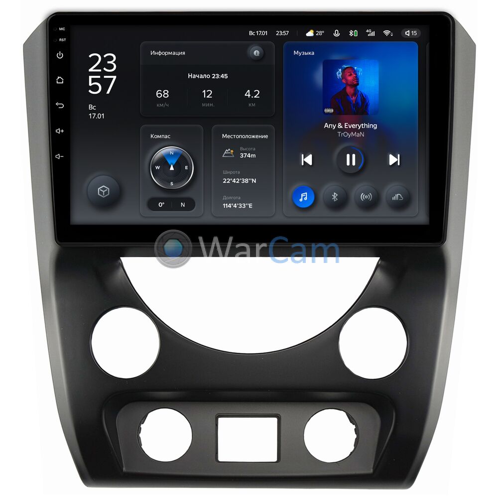 Штатное головное устройство SsangYong Rexton III 2012-2018 Teyes X1 WIFI 9 дюймов 2/32 RM-9-2163 на Android 8.1 (DSP, IPS, AHD)