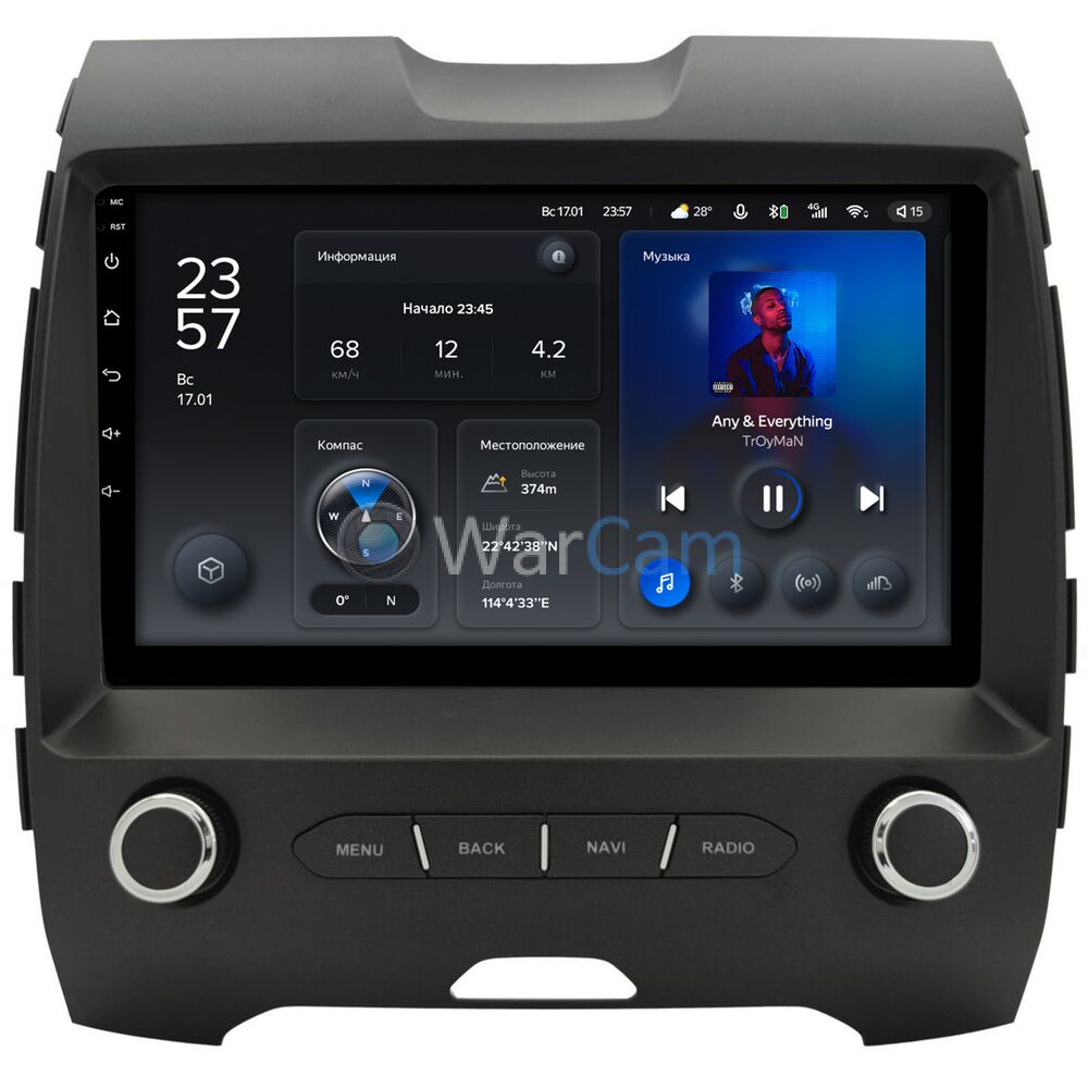 Штатное головное устройство Ford Edge 2 (2015-2022) Teyes X1 WIFI 9 дюймов 2/32 RM-9-3685 на Android 8.1 (DSP, IPS, AHD)