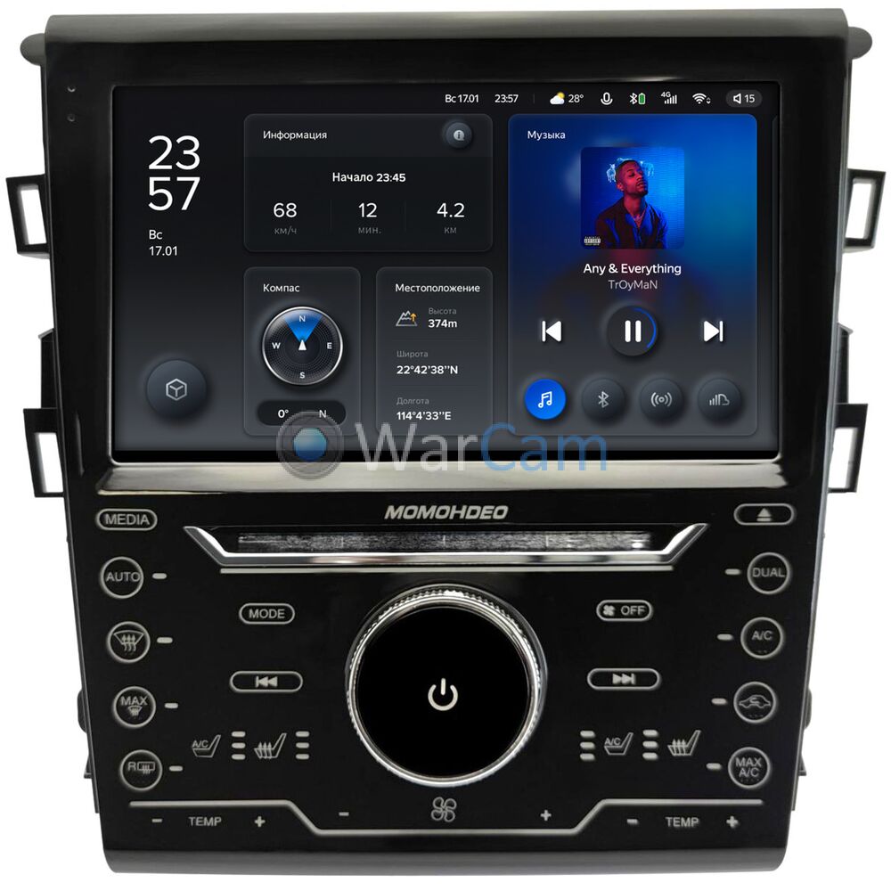 Штатное головное устройство Ford Mondeo V 2014-2022, Fusion II (North America) 2012-2016 (Тип 2) авто с камерой Teyes X1 WIFI 9 дюймов 2/32 RM-9-4088 на Android 8.1 (DSP, IPS, AHD)