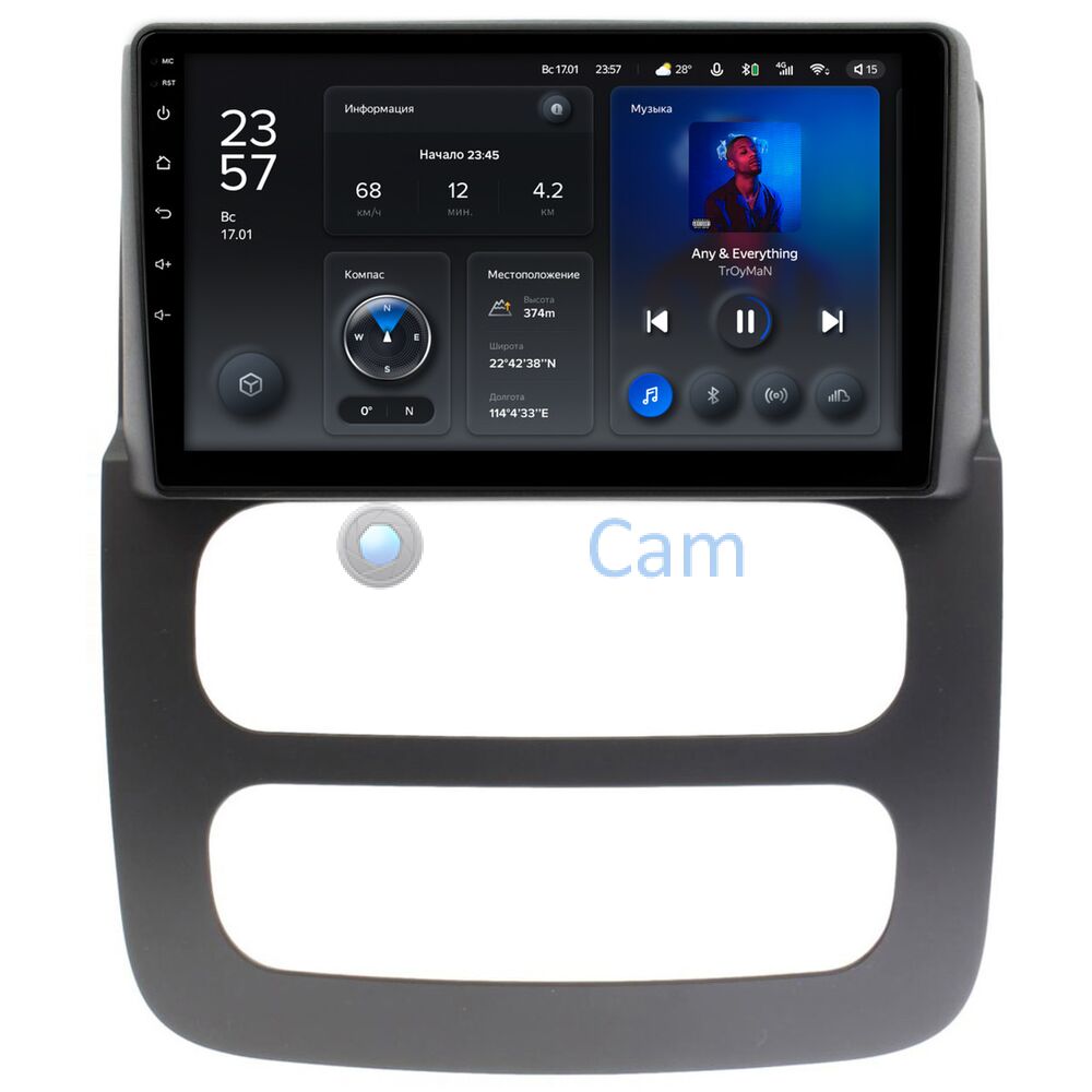 Штатное головное устройство Dodge RAM III (DR/DH) 2001-2005 Teyes X1 WIFI 9 дюймов 2/32 RM-9-1387 на Android 8.1 (DSP, IPS, AHD)