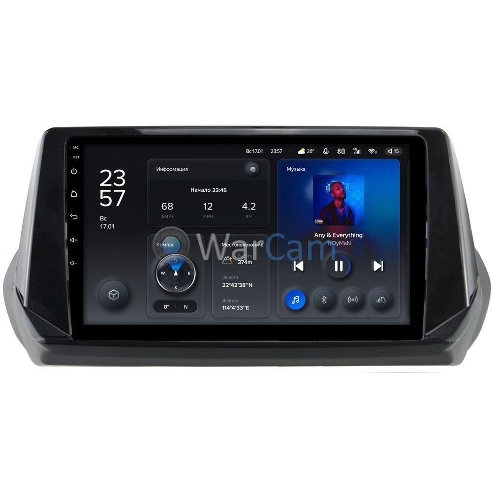 Штатное головное устройство Teyes X1 WIFI 9 дюймов 2/32 RM-9-1214 для Peugeot 2008 (2019-2022) на Android 8.1 (DSP, IPS, AHD)