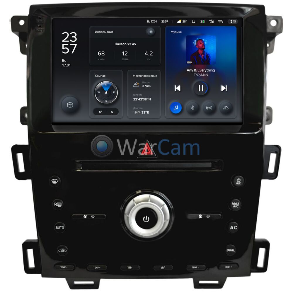 Штатное головное устройство Ford Edge (2010-2015) Teyes X1 WIFI 9 дюймов 2/32 RM-9-6700 на Android 8.1 (DSP, IPS, AHD)