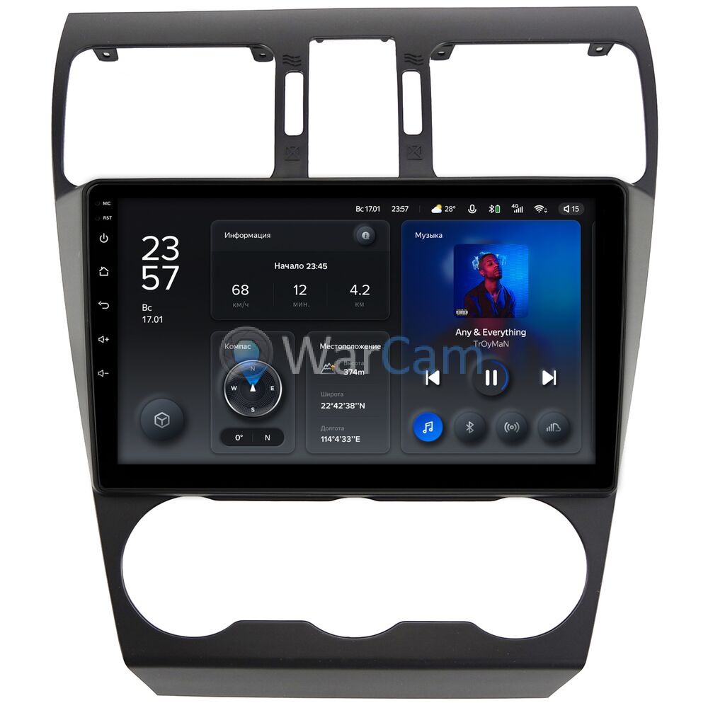 Штатное головное устройство Subaru Forester 4, Impreza 4, XV (2011-2016) Teyes X1 WIFI 9 дюймов 2/32 RM-9036 на Android 8.1 (DSP, IPS, AHD)