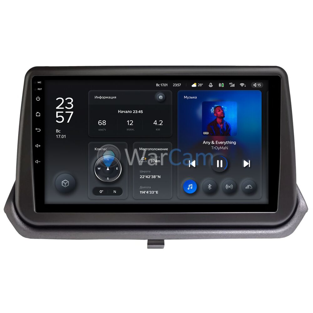 Штатное головное устройство Teyes X1 WIFI 9 дюймов 2/32 RM-9-2614 для Mitsubishi Pajero iO (1998-2007) (взамен верхнего козырька) на Android 8.1 (DSP, IPS, AHD)