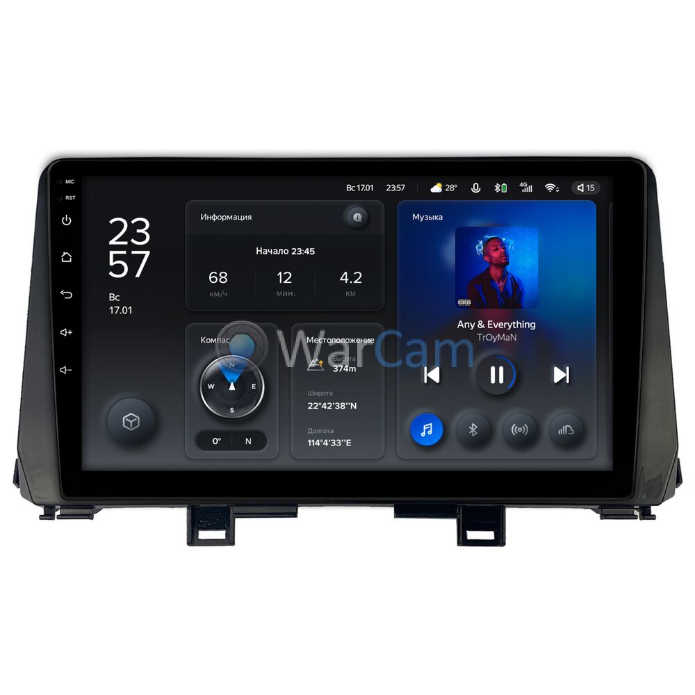 Штатное головное устройство Kia Picanto III 2017-2022 Teyes X1 WIFI 9 дюймов 2/32 RM-9-1398 на Android 8.1 (DSP, IPS, AHD)