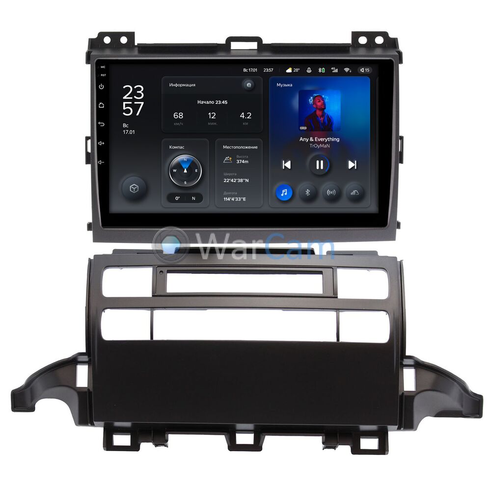 Штатное головное устройство Teyes X1 WIFI 9 дюймов 2/32 RM-9-1301 для Toyota LC Prado 120 2002-2009 на Android 8.1 (DSP, IPS, AHD)