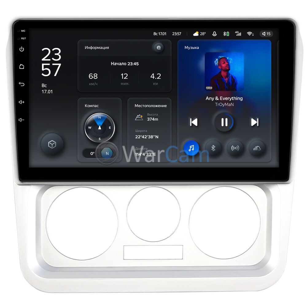 Штатное головное устройство Geely CK (2008-2016) Teyes X1 WIFI 9 дюймов 2/32 RM-9-1237 на Android 8.1 (DSP, IPS, AHD)