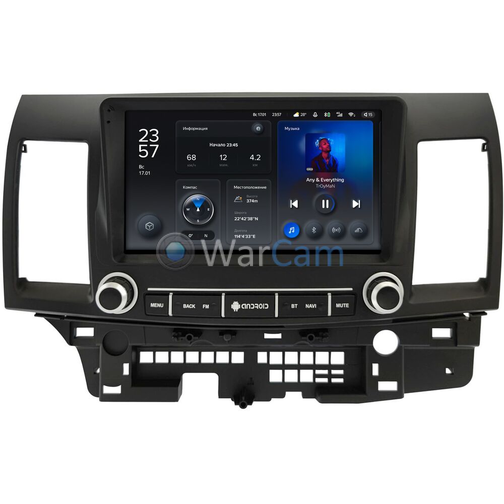 Штатное головное устройство Mitsubishi Lancer X 2007-2017 Teyes X1 WIFI 9 дюймов 2/32 RM-9-3300 на Android 8.1 (DSP, IPS, AHD)