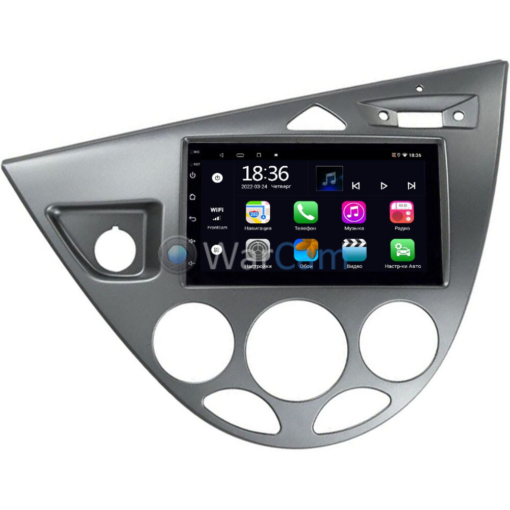 Магнитола в штатное место 2 din Ford Focus (1998-2005) (серебро) OEM 4/64  на Android 10 CarPlay (MX7-RP-11-549-239) Купить