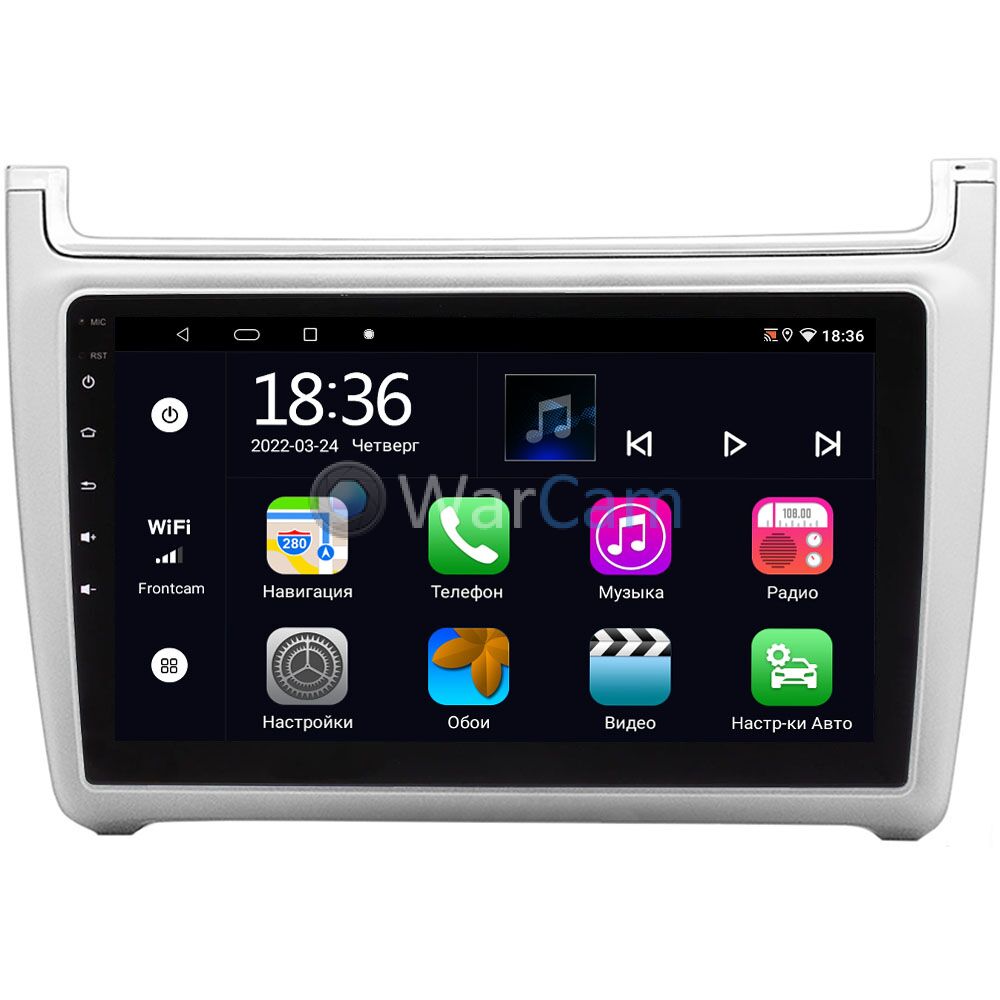 Штатная магнитола Volkswagen Polo 5 2009-2020 (серебро) OEM MX9-540 4/64  Android 10 CarPlay Купить