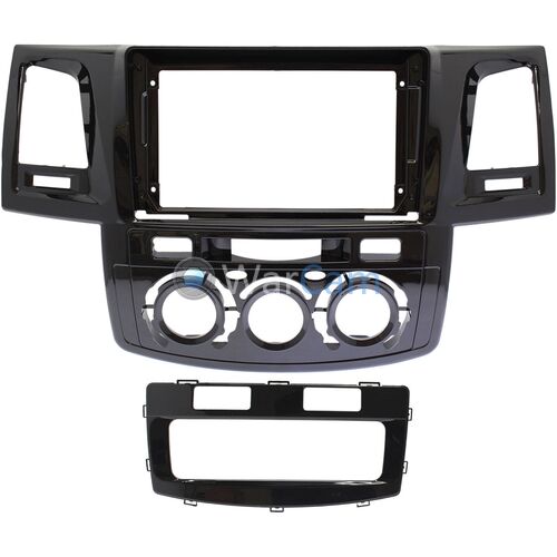 Рамка RM-9414 под магнитолу 9 дюймов для Toyota Hilux VII 2004-2011, Fortuner I 2005-2008 (с кондиционером или климат-контролем)