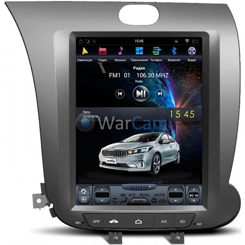 CarMedia ZF-1056-DSP для Kia Cerato 3 (2013-2020) Tesla Style (стиль тесла) на Android 9.0