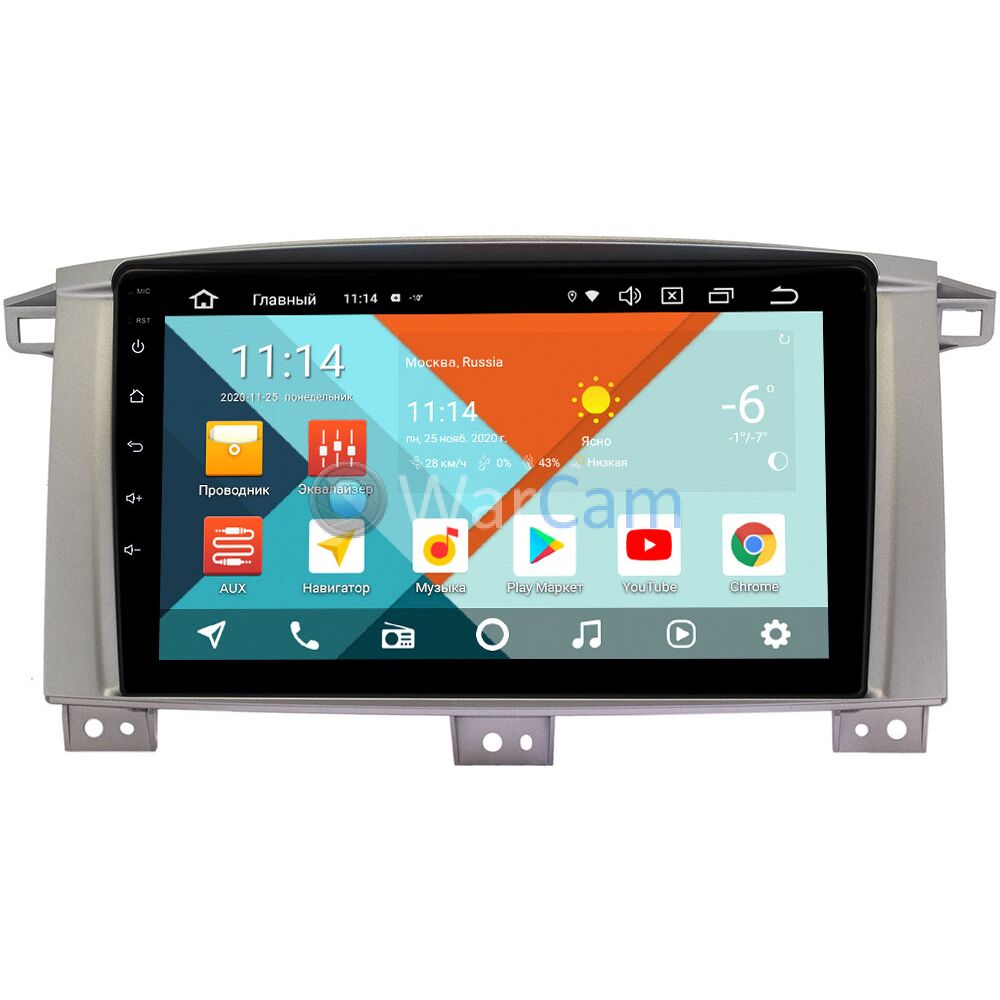 Штатная магнитола Toyota Land Cruiser 105 2002-2008 Wide Media  KS9121QR-3/32 DSP CarPlay 4G-SIM Android 10 (для авто с МКПП) Купить