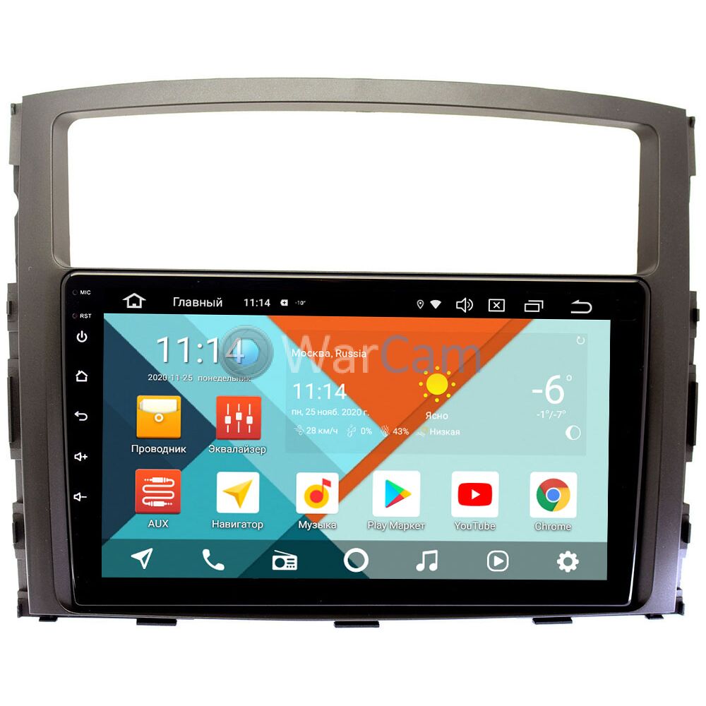 Штатная магнитола Mitsubishi Pajero IV 2006-2021 для авто с Rockford Wide  Media MT9070PK-2/16 DSP 3G-SIM на Android 9.1 Купить