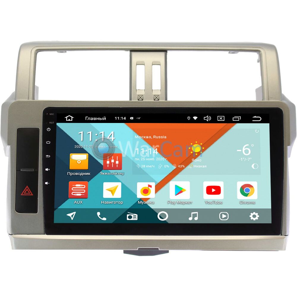 Штатная магнитола Toyota Land Cruiser Prado 150 2013-2017 Wide Media  KS1057QR-3/32 DSP CarPlay 4G-SIM на Android 10 Купить