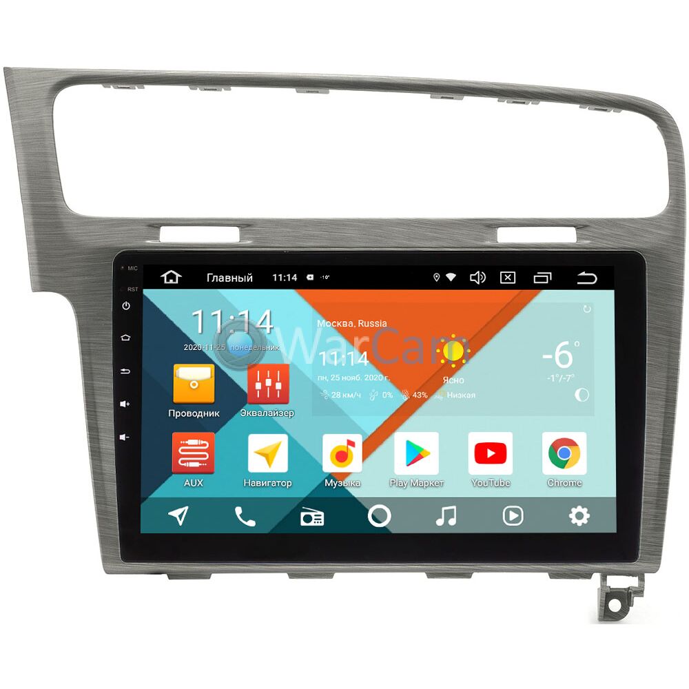 Штатная магнитола Volkswagen Golf 7 (2012-2022) (серая) Wide Media  KS10-048QR-3/32 DSP CarPlay 4G-SIM Android 10 Купить