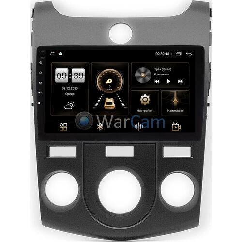 Kia Cerato 2 (2008-2013) (черный) Canbox H-Line 3792-9-414 для авто с кондиционером (тип 2) на Android 10 (4G-SIM, 4/64, DSP, QLed)