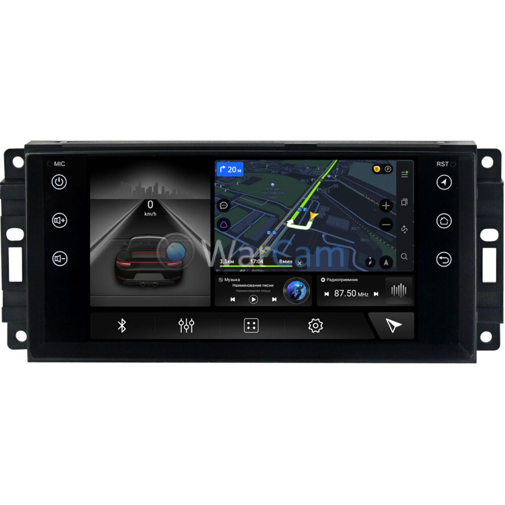 Штатная магнитола Jeep Commander, Compass, Grand Cherokee, Liberty,  Wrangler Canbox H-Line 7709 6/128 на Android 10 (4G-SIM, DSP, IPS) Купить