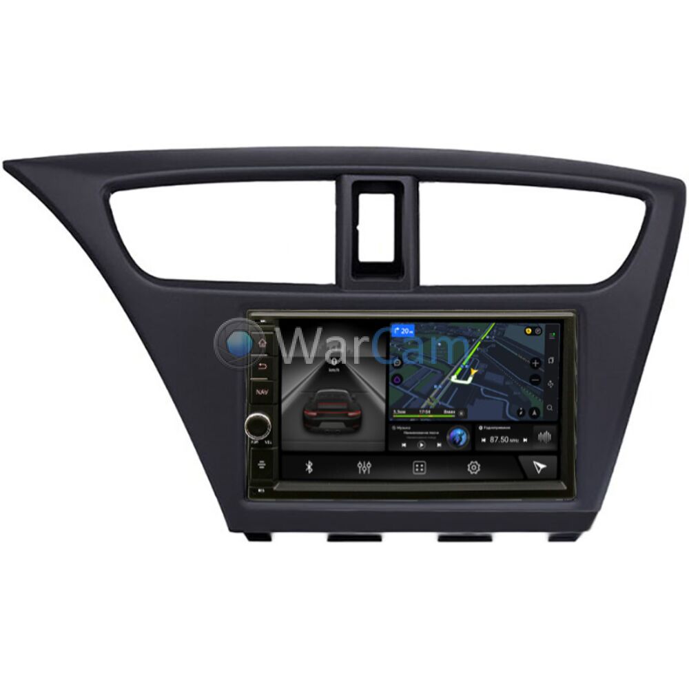 Магнитола в штатное место 2 din Honda Civic 9 (2011-2015) Hatchback (левый  руль) Canbox H-Line 5602-RP-11-267-255 на Android 10 (4G-SIM, 3/32, DSP,  IPS) С крутилкой Купить