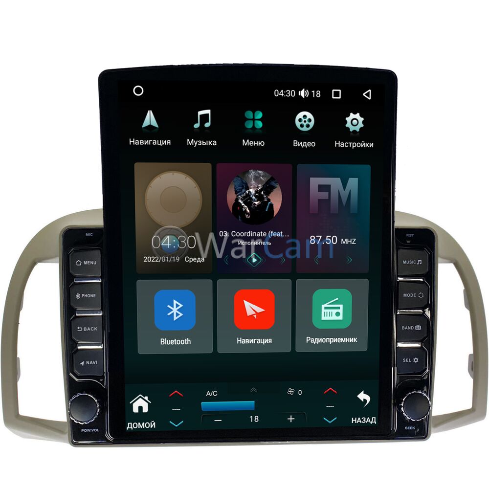 Штатная магнитола Nissan Micra III (K12), March III (K12) 2006-2010 Canbox  H-Line 5611-9-1354 на Android 10 (4G-SIM, 3/32, DSP, QLed, Tesla) Купить