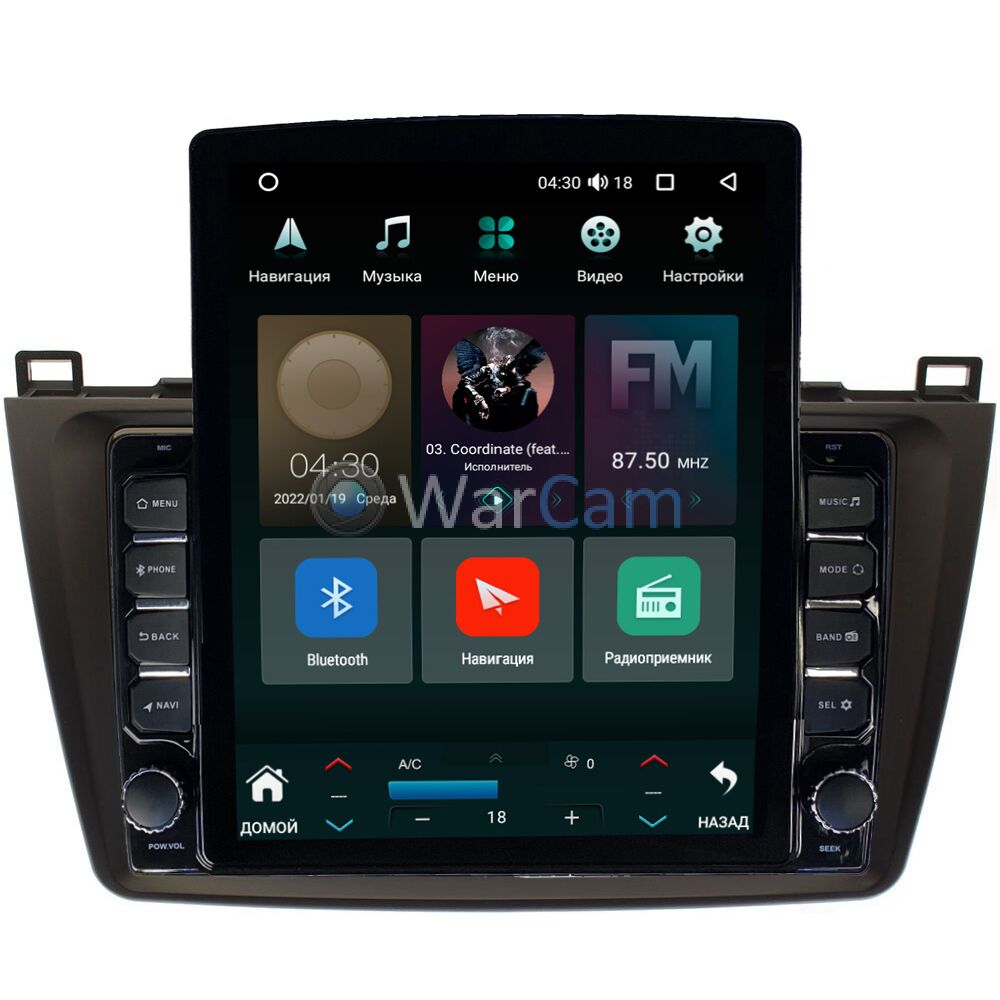 Штатная магнитола Mazda 6 (GH) (2007-2013) Canbox M-Line 5610-9033 на  Android 10 (4G-SIM, 2/32, DSP, QLed, Tesla) Купить