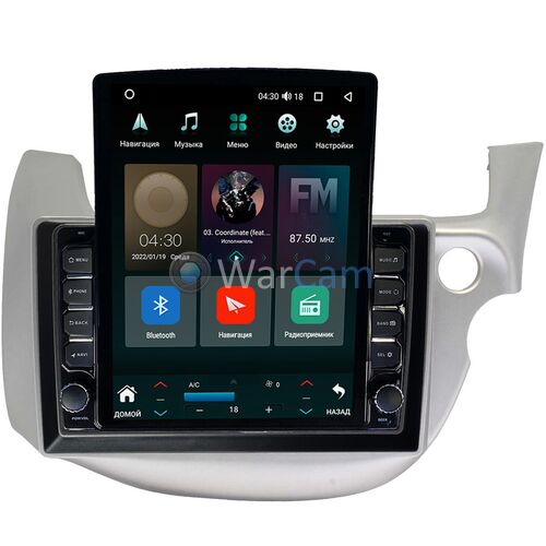 Honda Fit II 2008-2014 (светло-серая) Canbox H-Line 5611-10-671 на Android 10 (4G-SIM, 3/32, DSP, QLed, Tesla)