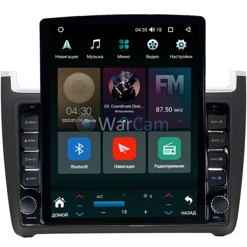 Volkswagen Polo 5 2009-2021 Canbox H-Line 5611-9091 на Android 10 (4G-SIM, 3/32, DSP, QLed, Tesla)