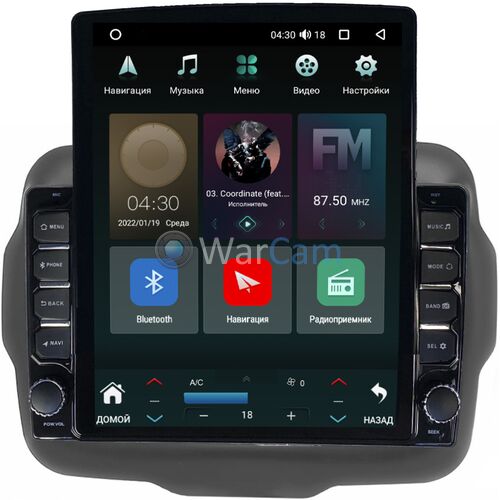 Jeep Renegade 2014-2022 Canbox M-Line 5610-9-629 на Android 10 (4G-SIM, 2/32, DSP, QLed, Tesla)