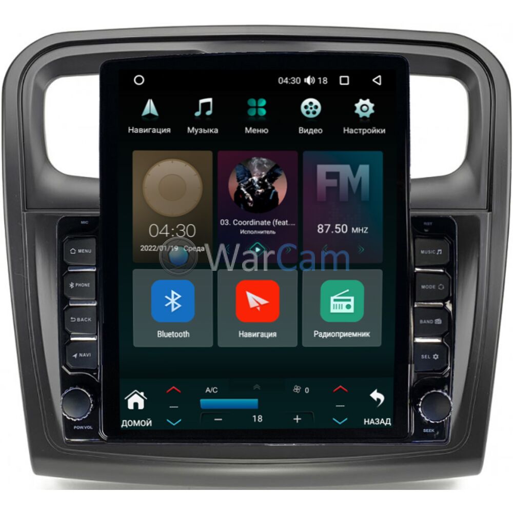 Штатная магнитола Canbox M-Line 5610-9-RE020T для Renault Logan II, Sandero  II 2013-2021 на Android 10 (4G-SIM, 2/32, DSP, QLed, Tesla) Купить