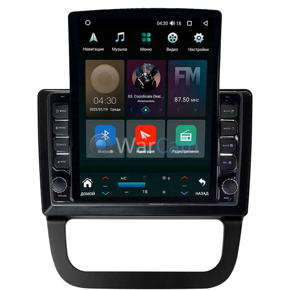 Штатная магнитола Volkswagen Jetta 2005-2011 Canbox H-Line 5613-10-1681 на  Android 10 (4G-SIM, 6/128, DSP, QLed, Tesla) Купить