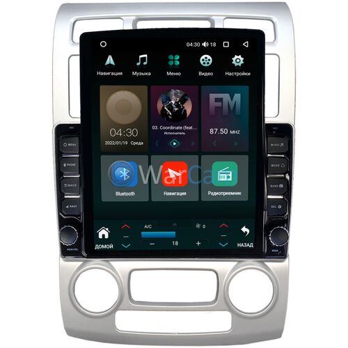Kia Sportage 2 (2004-2008) с климат-контролем Canbox H-Line 5611-9407 на Android 10 (4G-SIM, 3/32, DSP, QLed, Tesla)