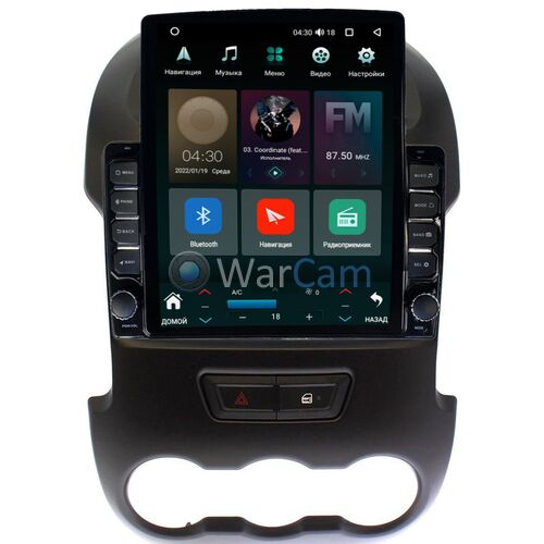 Ford Ranger III 2012-2015 Canbox H-Line 5612-9165 на Android 10 (4G-SIM, 4/64, DSP, QLed, Tesla)
