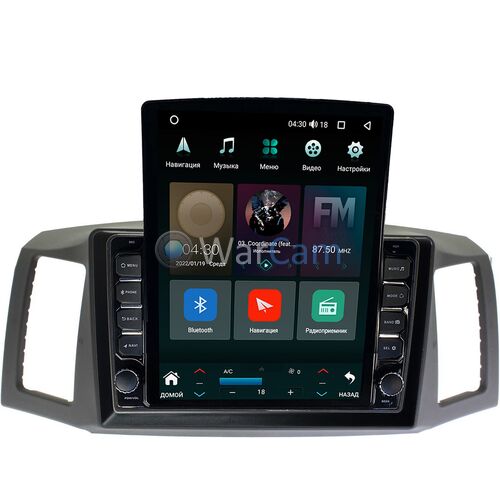 Jeep Grand Cherokee III (WK) 2004-2007 (руль слева) Canbox H-Line 5611-10-1193 на Android 10 (4G-SIM, 3/32, DSP, QLed, Tesla)