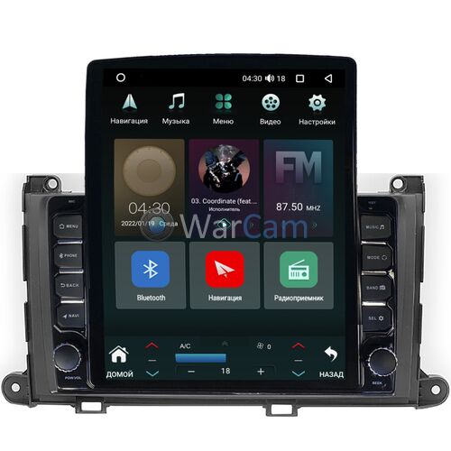 Toyota Sienna III 2010-2014 Canbox H-Line 5611-9-202 на Android 10 (4G-SIM, 3/32, DSP, QLed, Tesla)