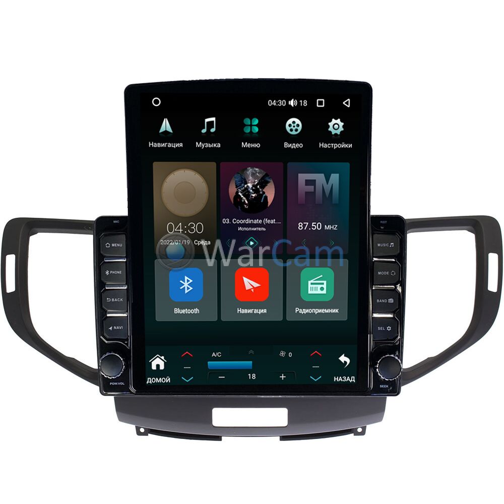 Штатная магнитола Canbox M-Line 5610-9-1358 для Honda Accord 8 (2007-2015)  на Android 10 (4G-SIM, 2/32, DSP, QLed, Tesla) Купить