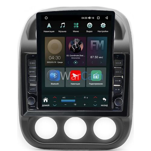 Jeep Compass I 2011-2016, Liberty (Patriot) 2009-2016 Canbox H-Line 5611-10-810 на Android 10 (4G-SIM, 3/32, DSP, QLed, Tesla)