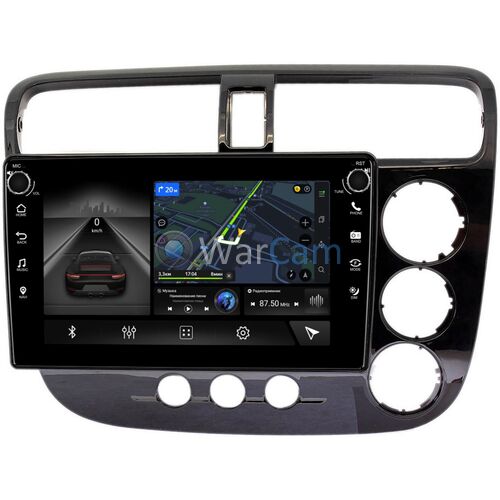 Honda Civic 7 (2000-2006) (с климатом) Canbox H-Line 7802-9206 Android 10 (4G-SIM, 3/32, DSP, IPS) С крутилками (правый руль)