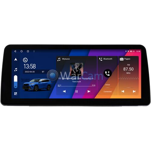 2 DIN 12,3 дюйма Canbox H-Line 7813 на Android 10 (4G-SIM, 3/32, DSP, QLed)