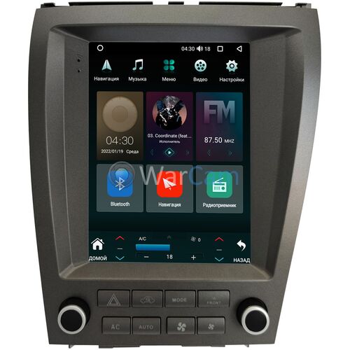 Lexus ES 5 (2006-2012) (для авто с монитором) Canbox H-Line (Tesla style) 9.7 дюймов 3/32 5621-1312-77 на Android 10 (4G-SIM, DSP, QLed)