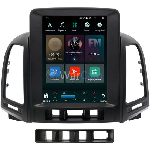 Hyundai Santa Fe II 2005-2012 Canbox M-Line (Tesla style) 9.7 дюймов 2/32 5620-1312-91 на Android 10 (4G-SIM, DSP, QLed)