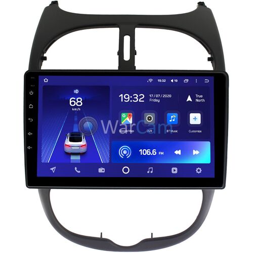 Peugeot 206 (1998-2012) Teyes CC2L PLUS 9 дюймов 1/16 RM-9117 на Android 8.1 (DSP, IPS, AHD)